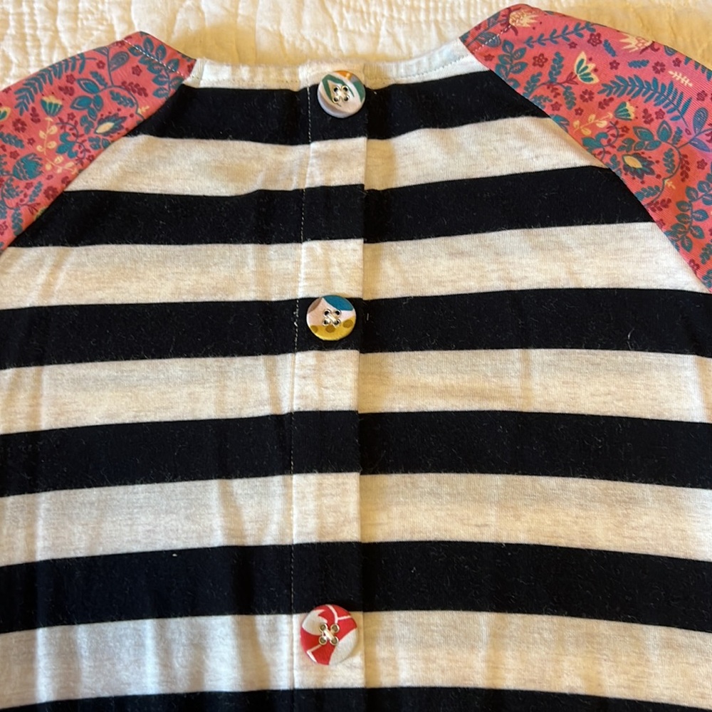 Matilda Jane Girls Dress Incantation 435 Collection Black Striped EUC - Picture 6 of 8